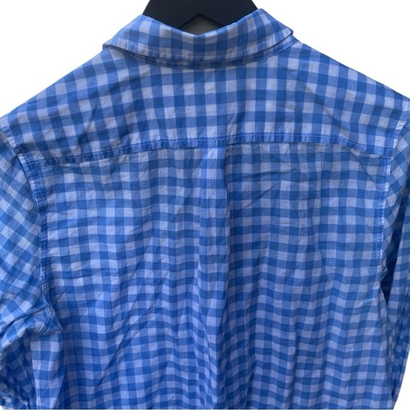 Vineyard Vines Blue Gingham Check Shirt Button Front Long Sleeve I Size: 8 - Picture 7 of 9